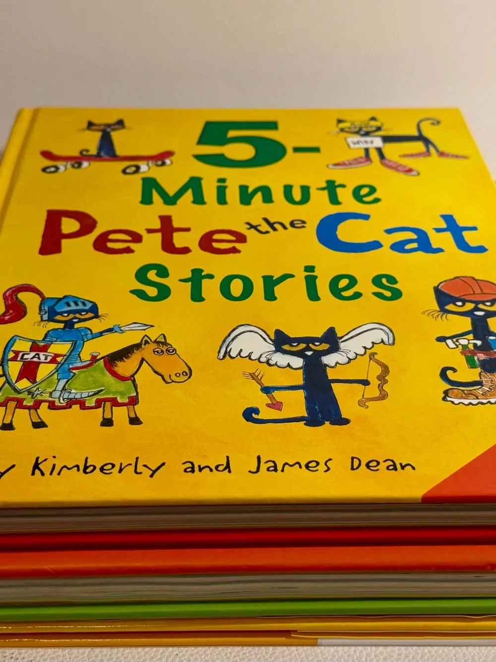 Pete the Cat 3 Hardcover Book Lot 5-Minute Stories I Love My White Shoes Kids